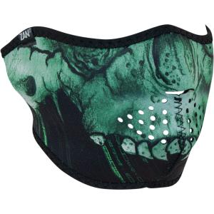 wnfm452h-half-motorcycle-balaclava-zan-headgear-cyber-skull-green-black-one-size
