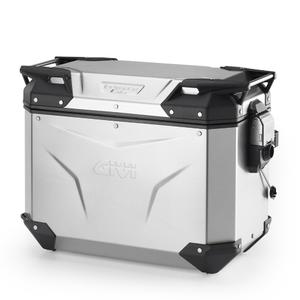 obkev44al-left-aluminium-side-case-without-lock-for-motorcycle-givi-outback-silver-one-size