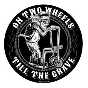 183041-motorcycle-stickers-lethal-threat-on-two-wheels-til-the-grave-black-white-60x80-mm