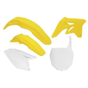 rkitrmzoem507-plastic-fairing-kit-for-motorcycle-racetech-suzuki-o-x5-yellow-white-one-size